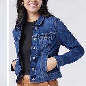 MAVI Samantha distressed denim  long-sleeve slightly cropped jacket size medium